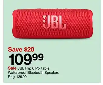 Target JBL Flip 6 Portable Waterproof Bluetooth Speaker offer