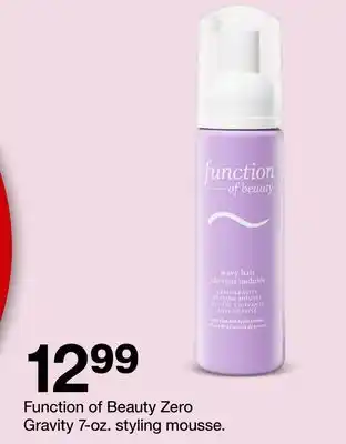 Target Function of Beauty Zero Gravity 7-oz. styling mousse offer