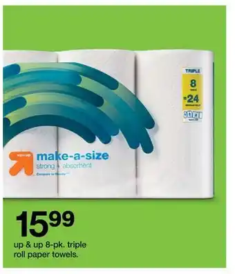 Target 8-pk. triple roll paper towels offer