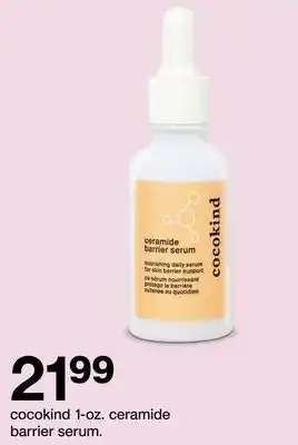 Target cocokind 1-oz. ceramide barrier serum offer