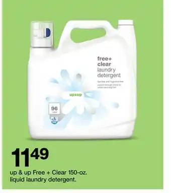 Target up & up Free + Clear 150-oz. liquid laundry detergent offer