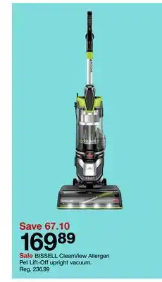 Target BISSELL CleanView Allergen Pet Lift-Off upright vacuum offer