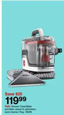 Target Hoover CleanSlate portable carpet & upholstery spot cleaner offer