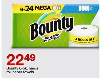 Target Bounty 6-pk. mega roll paper towels offer