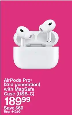 Target AirPods Pro (2nd generation) with MagSafe Case (USB-C) offer
