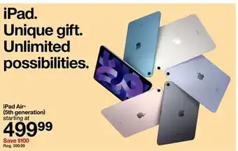 Target iPad Air (5th generation) offer