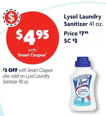 Family Dollar Lysol Laundry Sanitizer offer