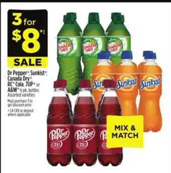 Dollar General Dr Pepper , Sunkist , Canada Dry , RC Cola, 7UP or A & W offer