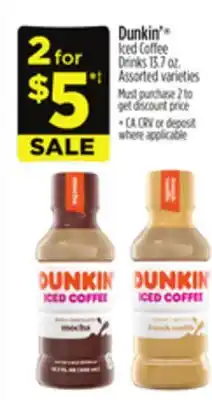 Dollar General Dunkin' Iced Coffee Drinks offer