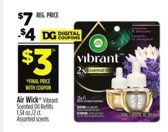 Dollar General Air Wick Vibrant Scented Oil Refills offer