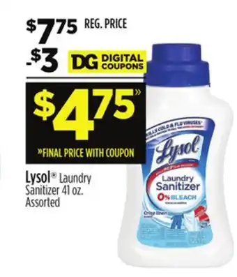 Dollar General Lysol Laundry Sanitizer offer
