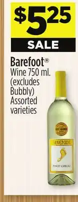 Dollar General Barefoot Wine offer