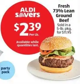 Aldi Fresh 73% Lean Ground Beef offer