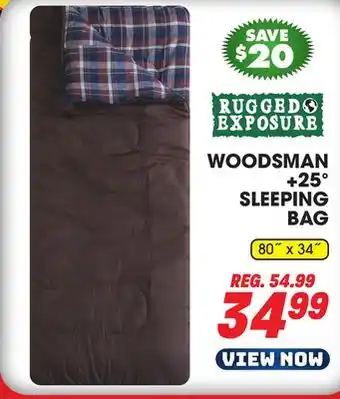 Big 5 Rugged Exposure Woodsman +25° Sleeping Bag offer