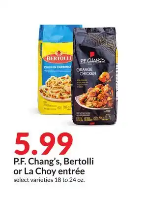 Hy-Vee P. F. Chang's, Bertolli or La Choy entrée offer