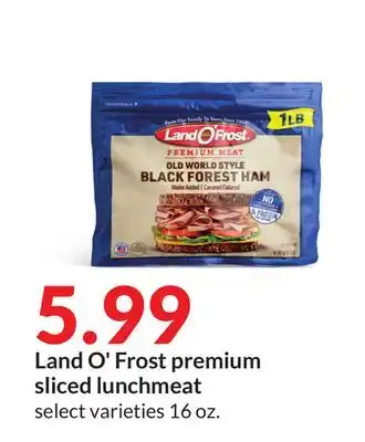 Hy-Vee Land O'Frost premium sliced lunchmeat offer