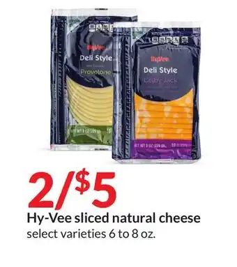 Hy-Vee Hy-Vee sliced natural cheese offer