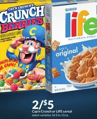 Hy-Vee Cap'n Crunch or LIFE cereal offer