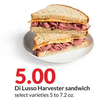 Hy-Vee Di Lusso Harvester sandwich offer