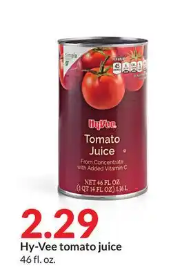 Hy-Vee Hy-Vee tomato juice offer