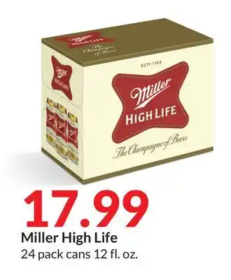 Hy-Vee Miller High Life offer