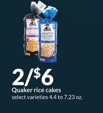Hy-Vee Quaker rice cakes offer