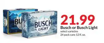 Hy-Vee Busch or Busch Light offer