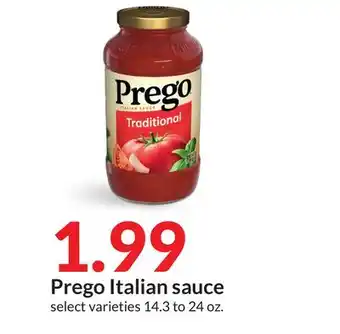 Hy-Vee Prego Italian sauce offer