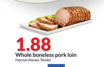 Hy-Vee Whole boneless pork loin offer