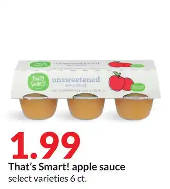 Hy-Vee That's Smart! apple sauce offer