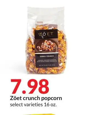 Hy-Vee Zöet crunch popcorn offer