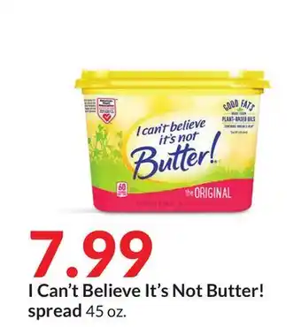 Hy-Vee I Can't Believe It's Not Butter! spread offer