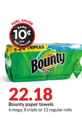 Hy-Vee Bounty paper towels offer