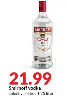 Hy-Vee Smirnoff vodka offer