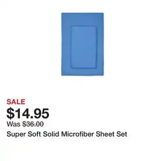 Belk Super Soft Solid Microfiber Sheet Set offer