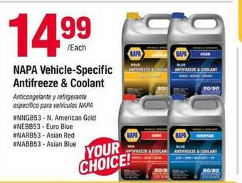 Napa Napa Vehicle-specific Antifreeze & Coolant offer