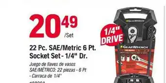 Napa 22 Pc Sae-metric 6 Pt. Socket Set offer
