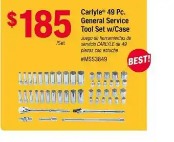 Napa Carlyle 49 Pc. General Service Tool Set W-case offer