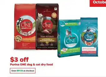Pet Supplies Plus Purina One Dog Or Cat Dry Food offer