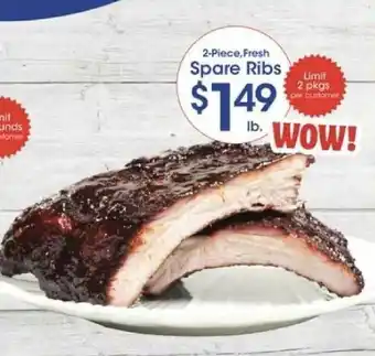 Price Rite 2-piece Fresh Spare Ribs offer
