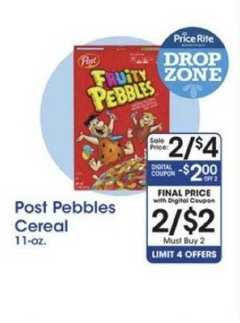 Price Rite Post Pebbles Cereal offer