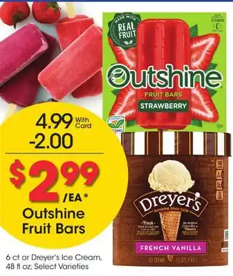 Ralphs Outshine Fruit Bars offer