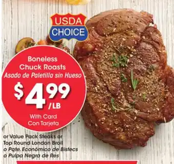 Ralphs Boneless Chuck Roasts offer