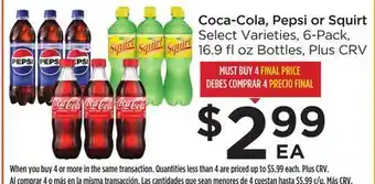 Food 4 Less Coca-Cola, Pepsi or Squirt offer