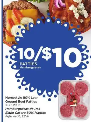 Food 4 Less Homestyle 80% Lean Ground Beef Patties offer