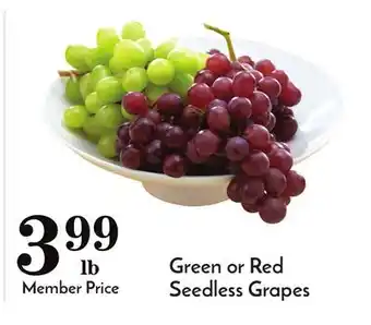 Pavilions Green or Red Seedless Grapes offer