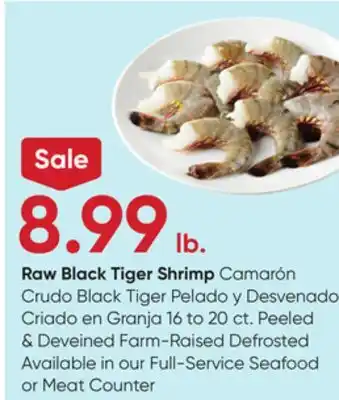 Stater Bros Raw Black Tiger Shrimp offer