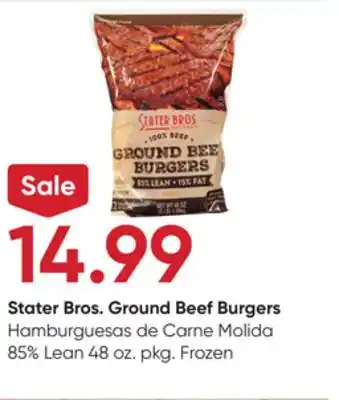 Stater Bros Stater Bros. Ground Beef Burgers offer