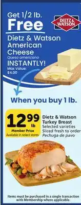 Albertsons Dietz & Watson Turkey Breast offer