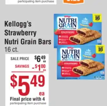 Smart & Final Kellogg's Strawberry Nutri Grain Bars offer